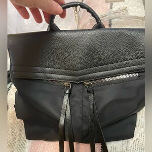 NWT Botkier Black Mini Nylon/Faux Leather Backpack
